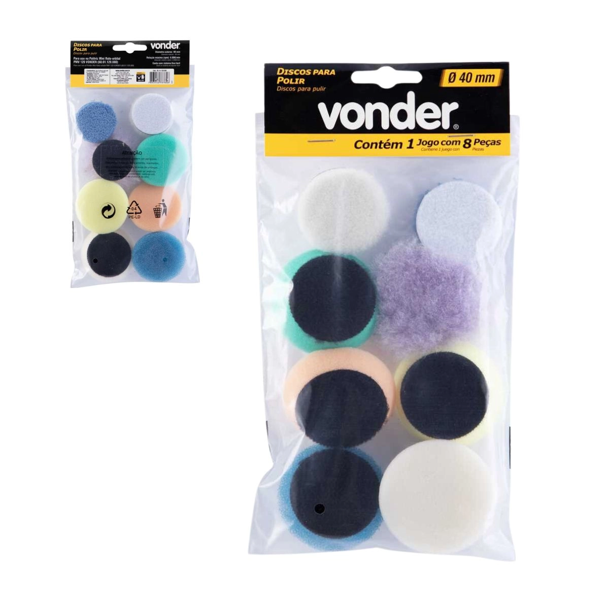 Jogo de discos para polir com 8pçs para PMV120 VONDER
