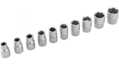 Jogo de soquetes sextavados com encaixe de 1/2" 10 mm a 24 mm com catraca 12 peças VONDER