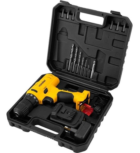 Parafusadeira/furadeira a bateria 12V fonte bivolt automática PFV120 VONDER Parafusadeira/furadeira a bateria 12V fonte bivolt automática PFV120 VONDER