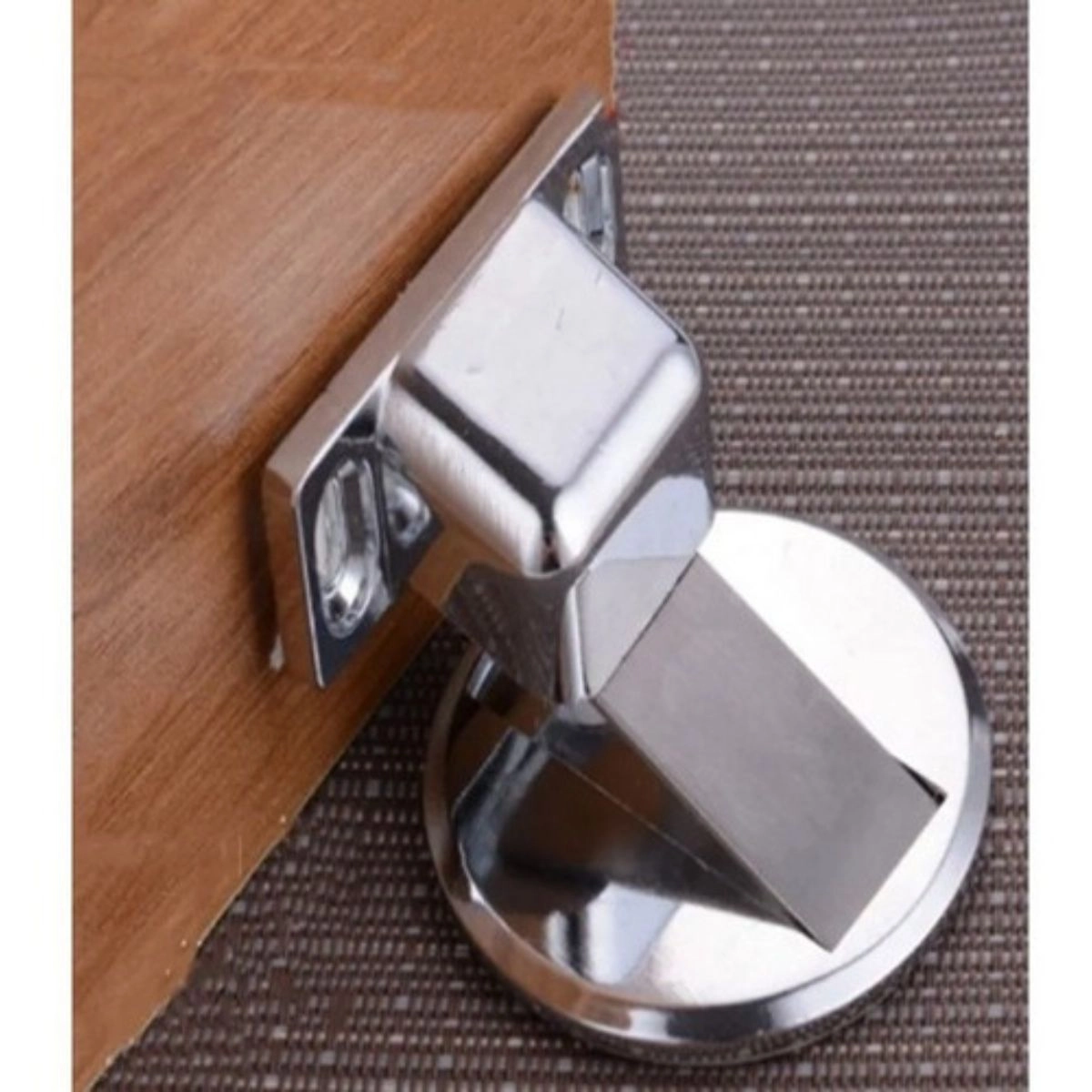 Kit 5 Prendedor Trava De Porta Batente Magnetico Slim Aço Cromado Bwinx Kit 5 Prendedor Trava De Porta Batente Magnetico Slim Aço Cromado Bwinx