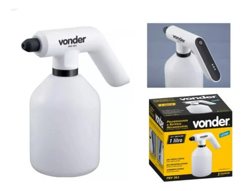 Pulverizador bateria 3,6V recarregável 1 litro PBV361 VONDER Pulverizador bateria 3,6V recarregável 1 litro PBV361 VONDER