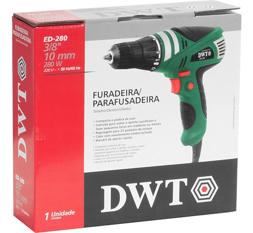 Furadeira/parafusadeira 3/8 ED280 DWT Furadeira/parafusadeira 3/8 ED280 DWT
