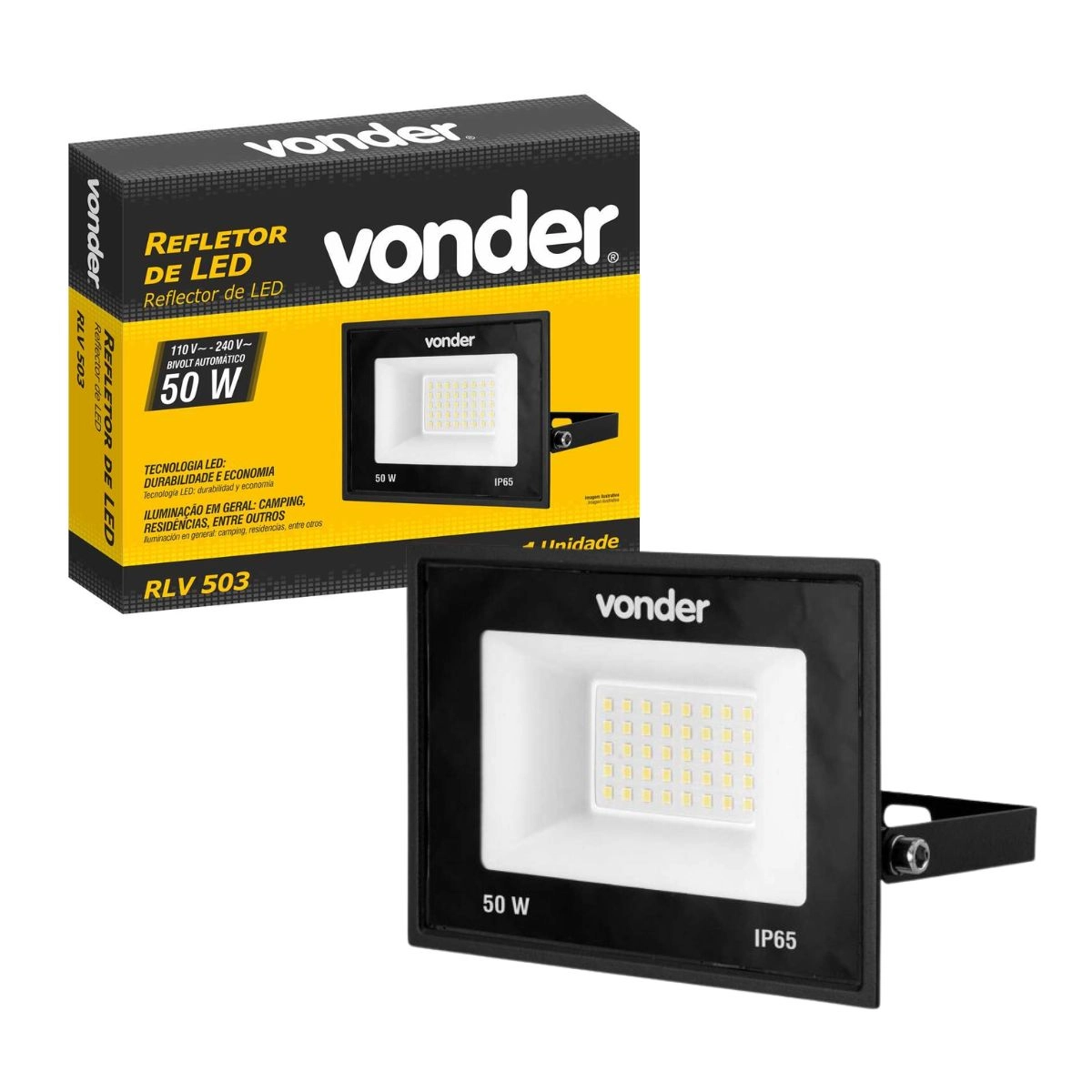 Refletor de LED 50W RLV503 VONDER Refletor de LED 50W RLV503 VONDER