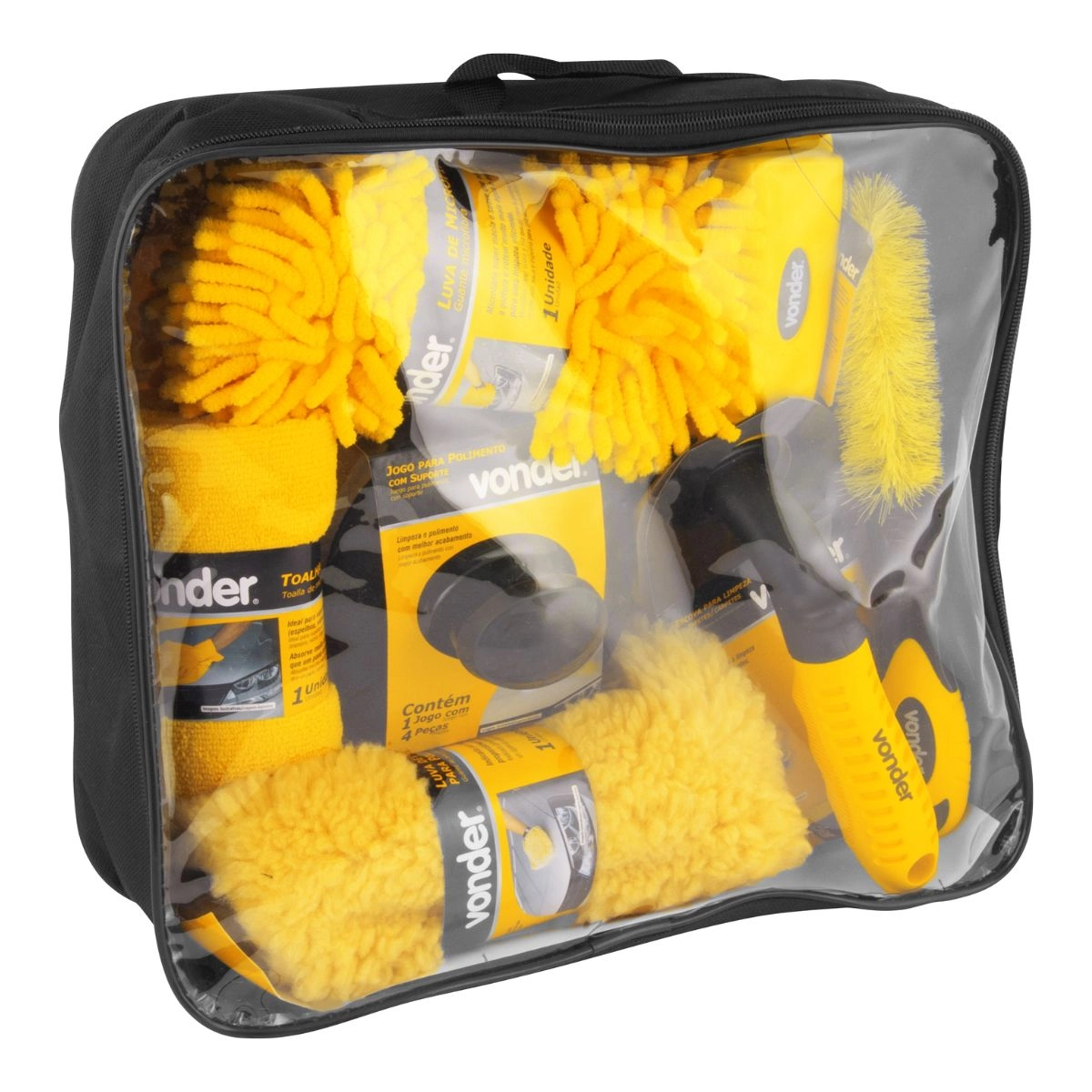 Kit para limpeza automotiva com 10 peças VONDER Kit para limpeza automotiva com 10 peças VONDER