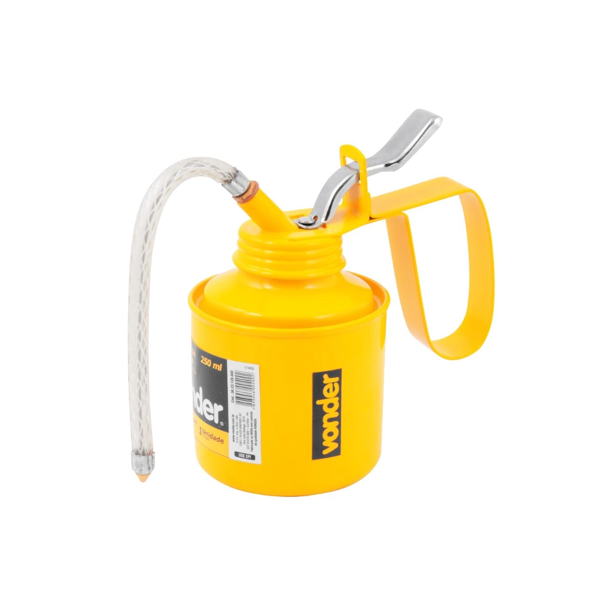 Almotolia metálica 250 ml extensão flexível VONDER 