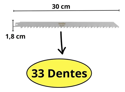 Lâmina Para Serra Sabre Inox Ossos Vonder Lâmina Para Serra Sabre Inox Ossos Vonder