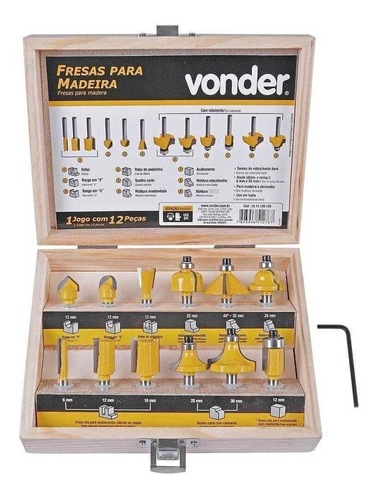 Kit Vonder - 01 Tupia Manual Elétrica 500w 6mm TLV506 220v + Fresas