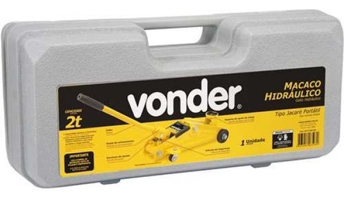 Macaco hidráulico portátil tipo jacaré 2 toneladas com maleta VONDER