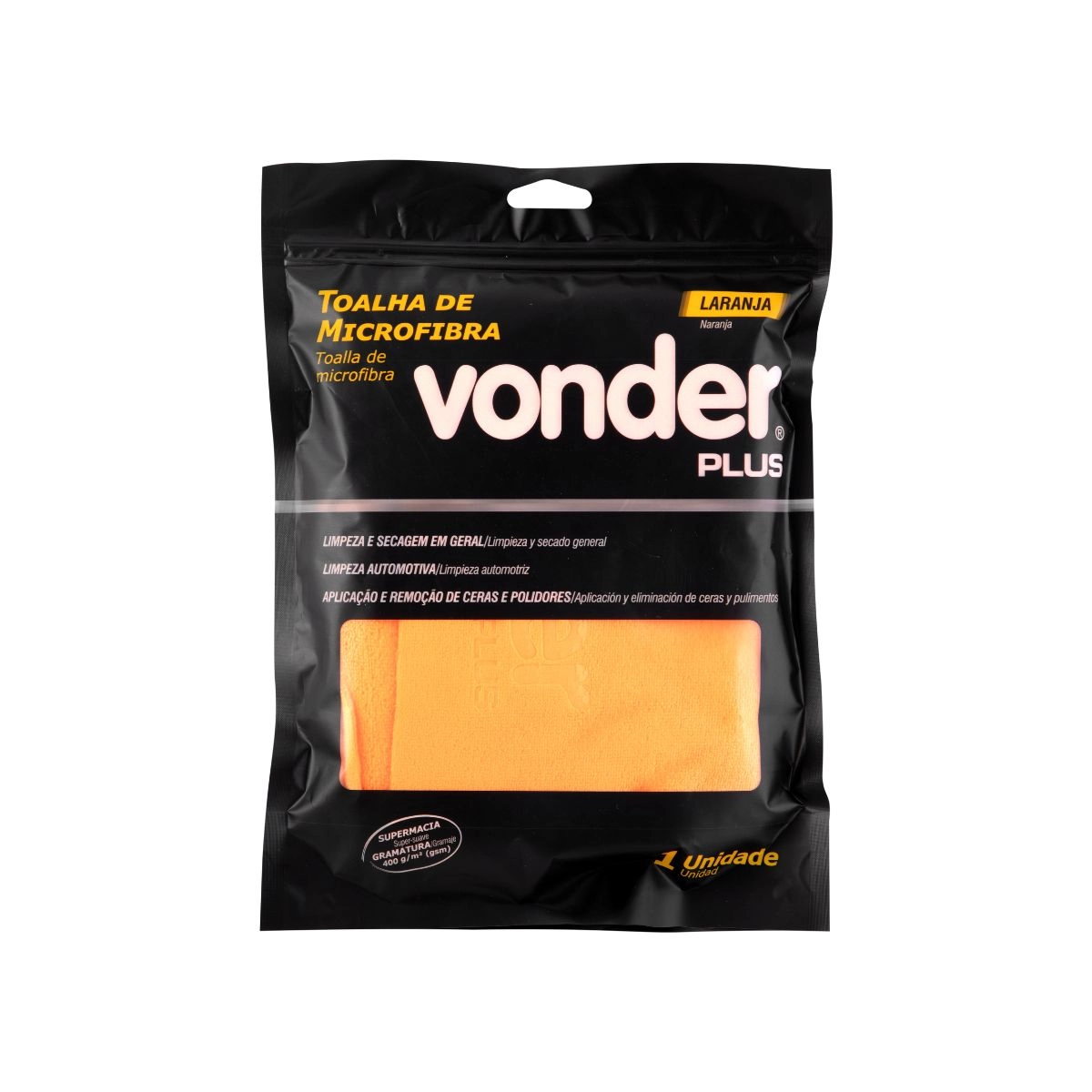 Toalha de microfibra 40cmx60cm 400 g/m² VONDER PLUS Toalha de microfibra 40cmx60cm 400 g/m² VONDER PLUS