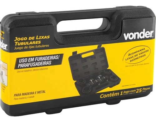Jogo Lixas Tubulares Furadeira/parafusadeira 25 Peças Vonder Jogo Lixas Tubulares Furadeira/parafusadeira 25 Peças Vonder