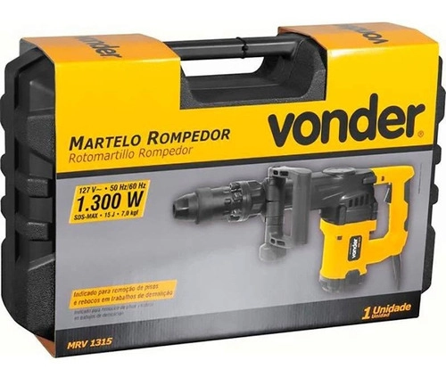 Martelo Rompedor Vonder MRV1315N 15J 1300w 220v Martelo Rompedor Vonder MRV1315N 15J 1300w 220v