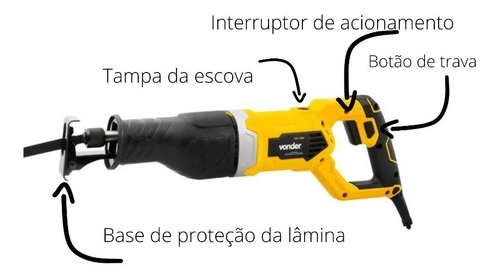 Serra Sabre Elétrica 28mm 1050w Vonder SSV1050 220V Serra Sabre Elétrica 28mm 1050w Vonder SSV1050 220V