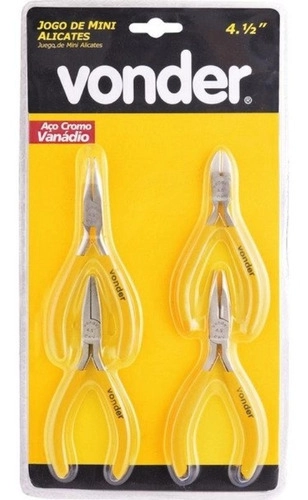 Jogo de minialicates com 4 peças VONDER 