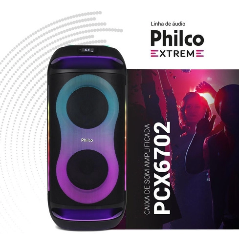 Caixa De Som Philco Bluetooth 800w PCX6702 PHILCO  Caixa De Som Philco Bluetooth 800w PCX6702 PHILCO