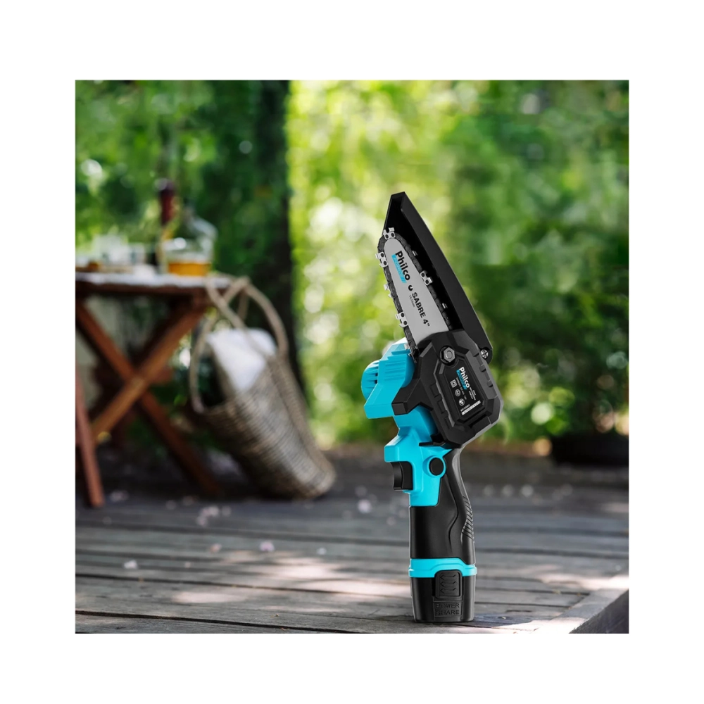 Mini Motosserra Force PMM124 Bateria 12V Sabre 4 Pol 7 Acessórios Philco